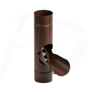 Łapacz deszczówki stalowy ⌀ 100 firmy KROP kolor czekoladowy brąz